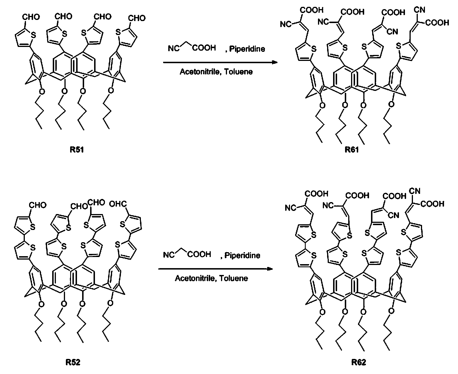 Organic dye containing calixarene derivative and preparation method and application thereof