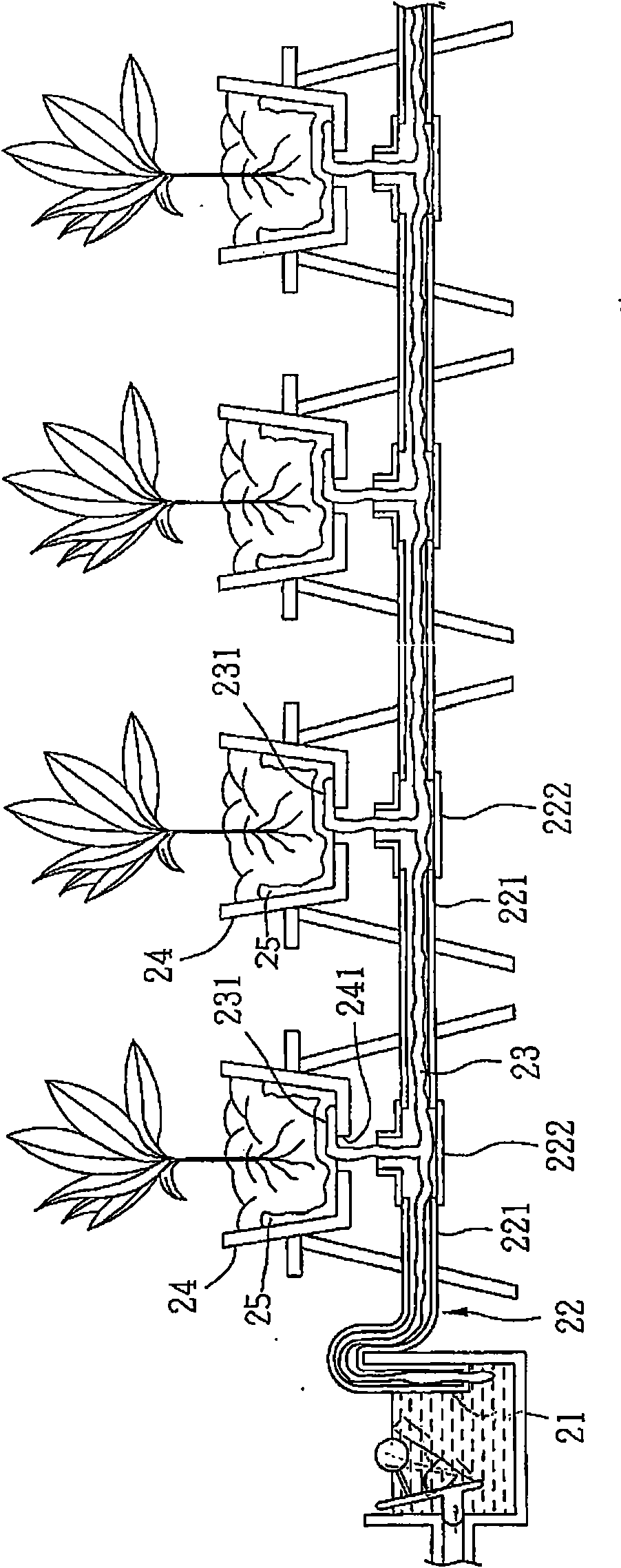 Active potted plant water supply device