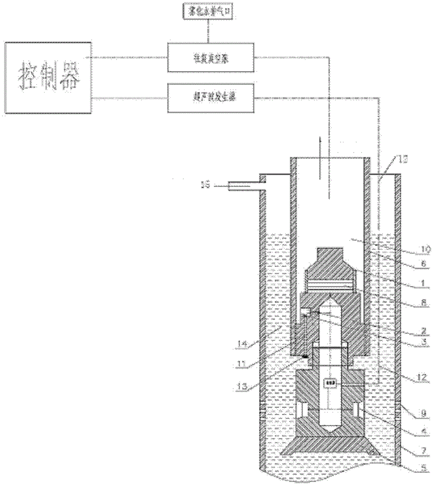 Underground ultrasonic yield-increasing pumping device for coalseam gas