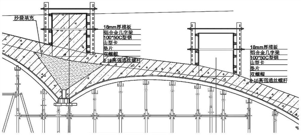 Assembling method of special-shaped double-curved-surface bare concrete wall