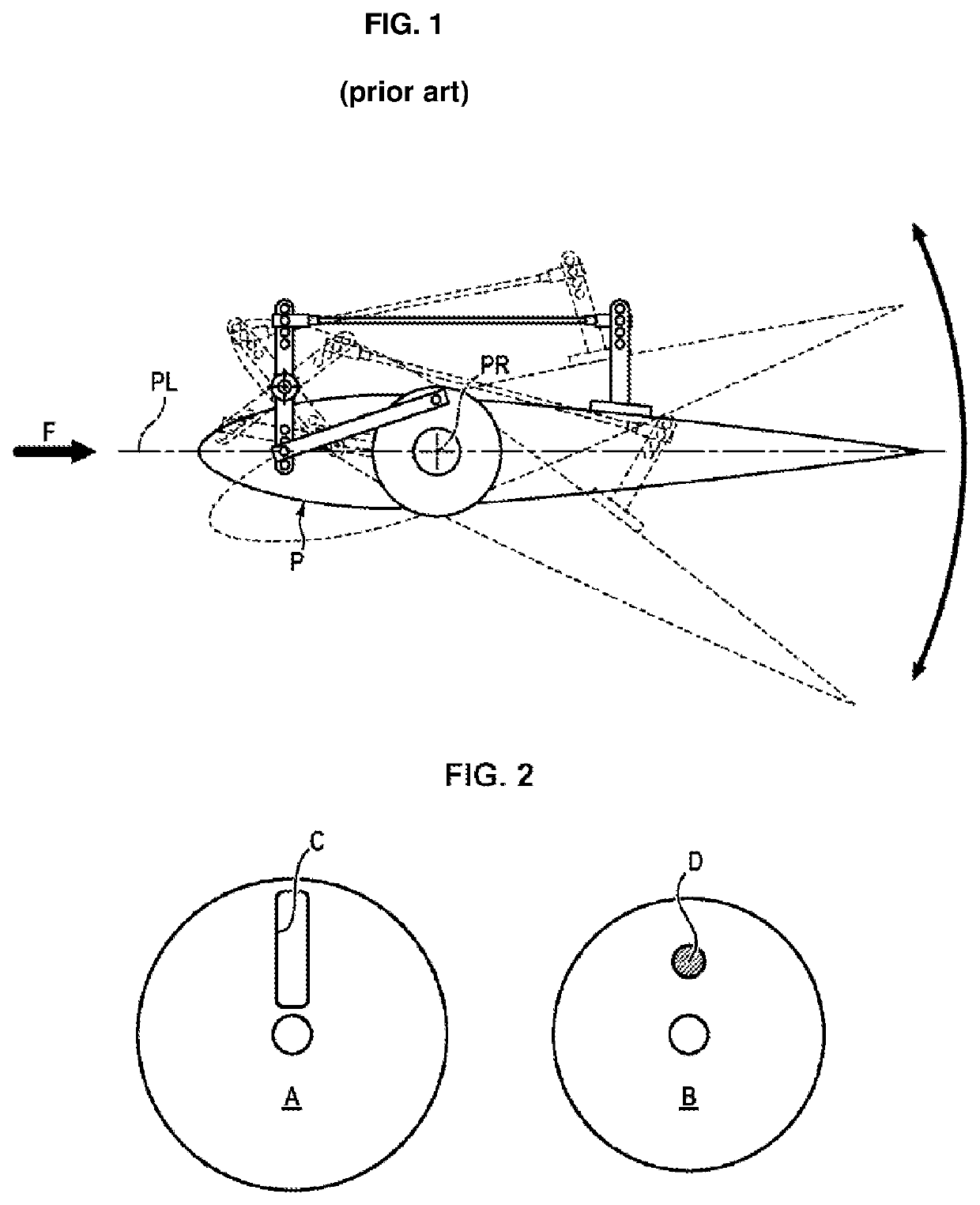 Fluidic rotor having orientable blades with improved blade control