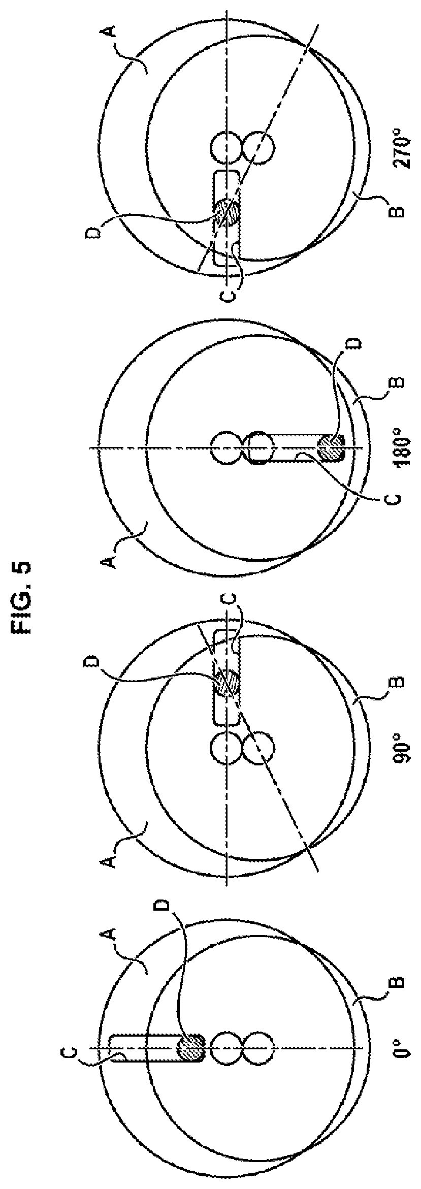 Fluidic rotor having orientable blades with improved blade control