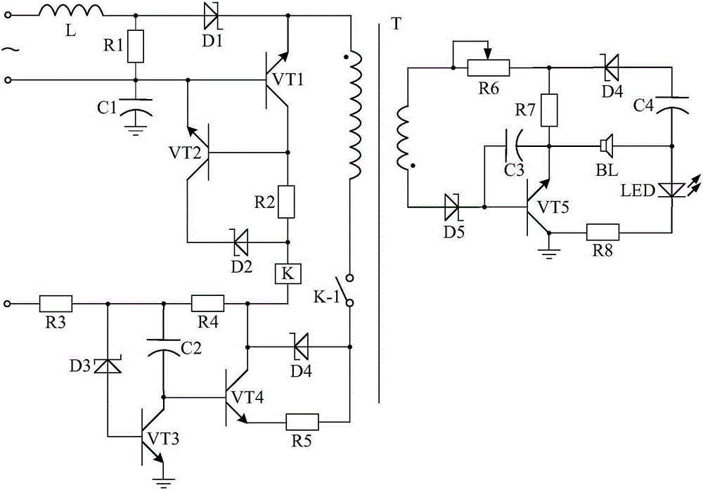 Three-end voltage stabilization type temperature warning system for carbon roasting furnace