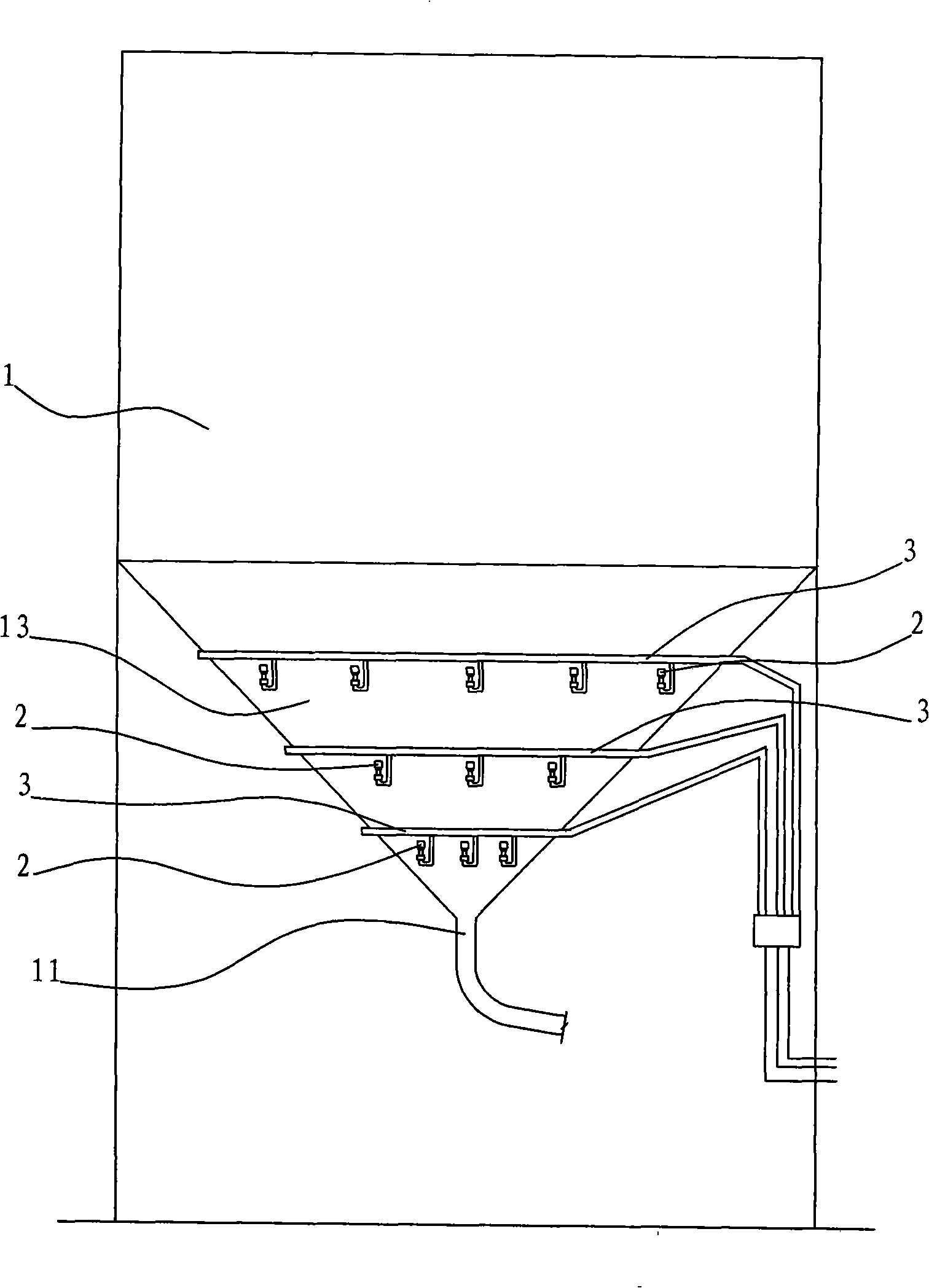 Sand warehouse for filling device