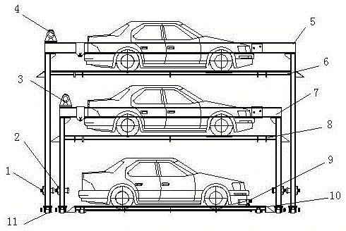 A cantilever type side orientation simple parking equipment