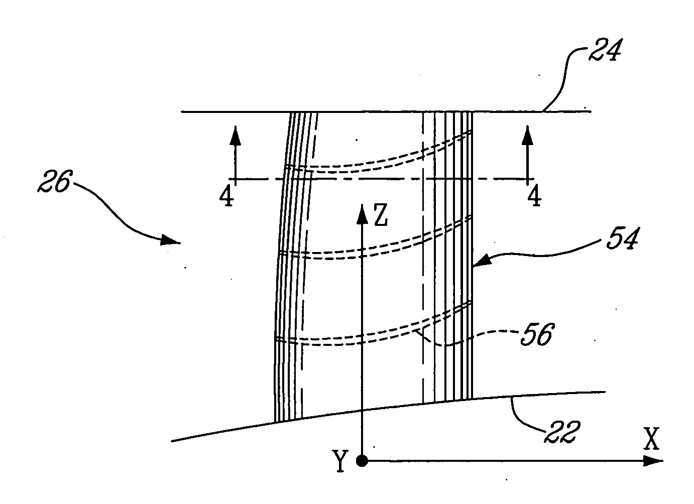 Turbine exhaust strut airfoil and gas path profile