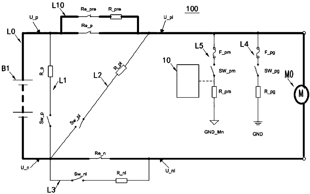 High voltage loop relay adhesion diagnosis circuit and diagnosis method