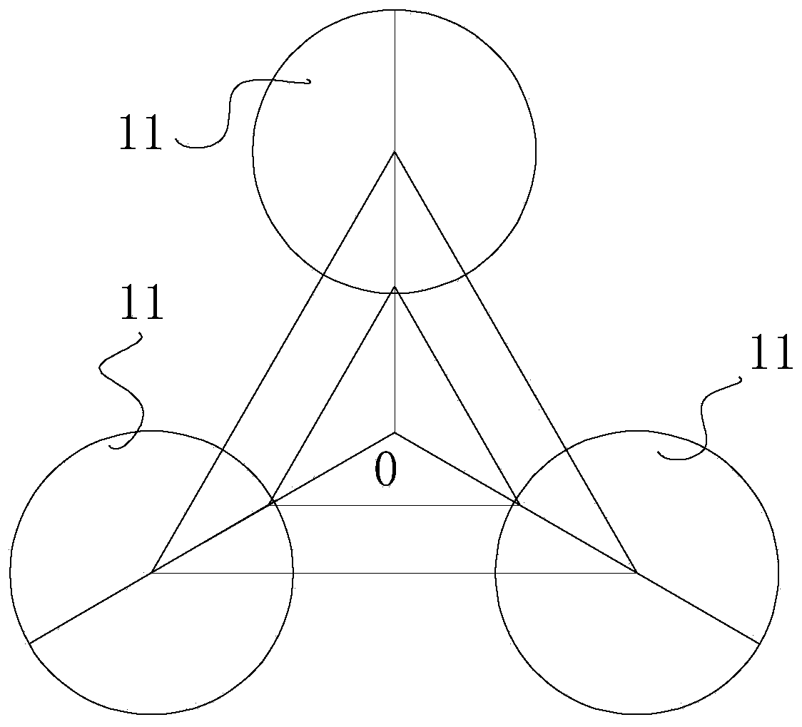 Broken-yoke iron core of three-phase amorphous alloy transformer