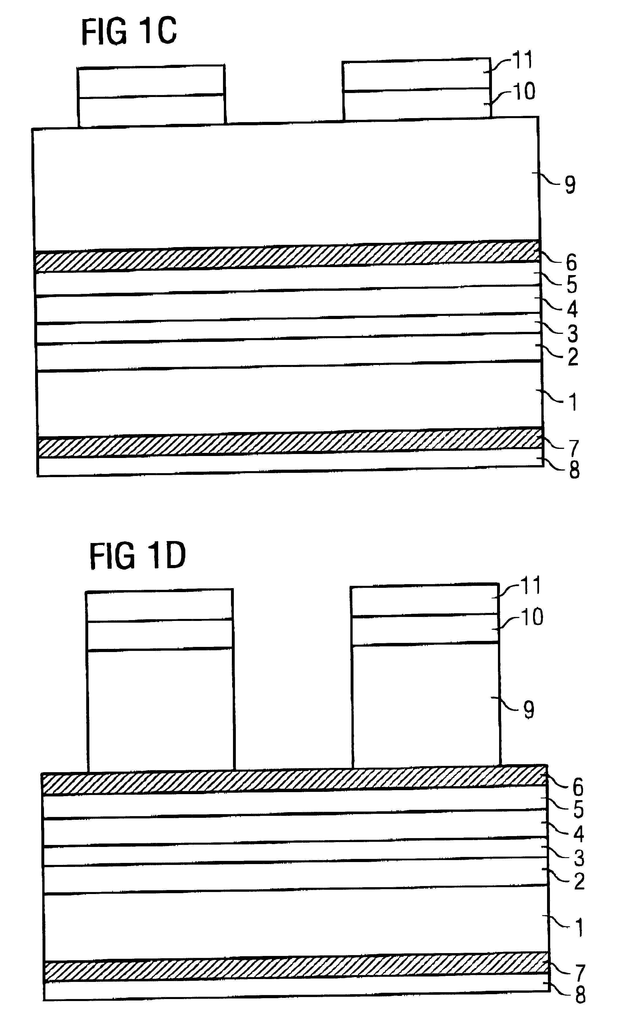Method for formation and production of matrices of high density light emitting diodes