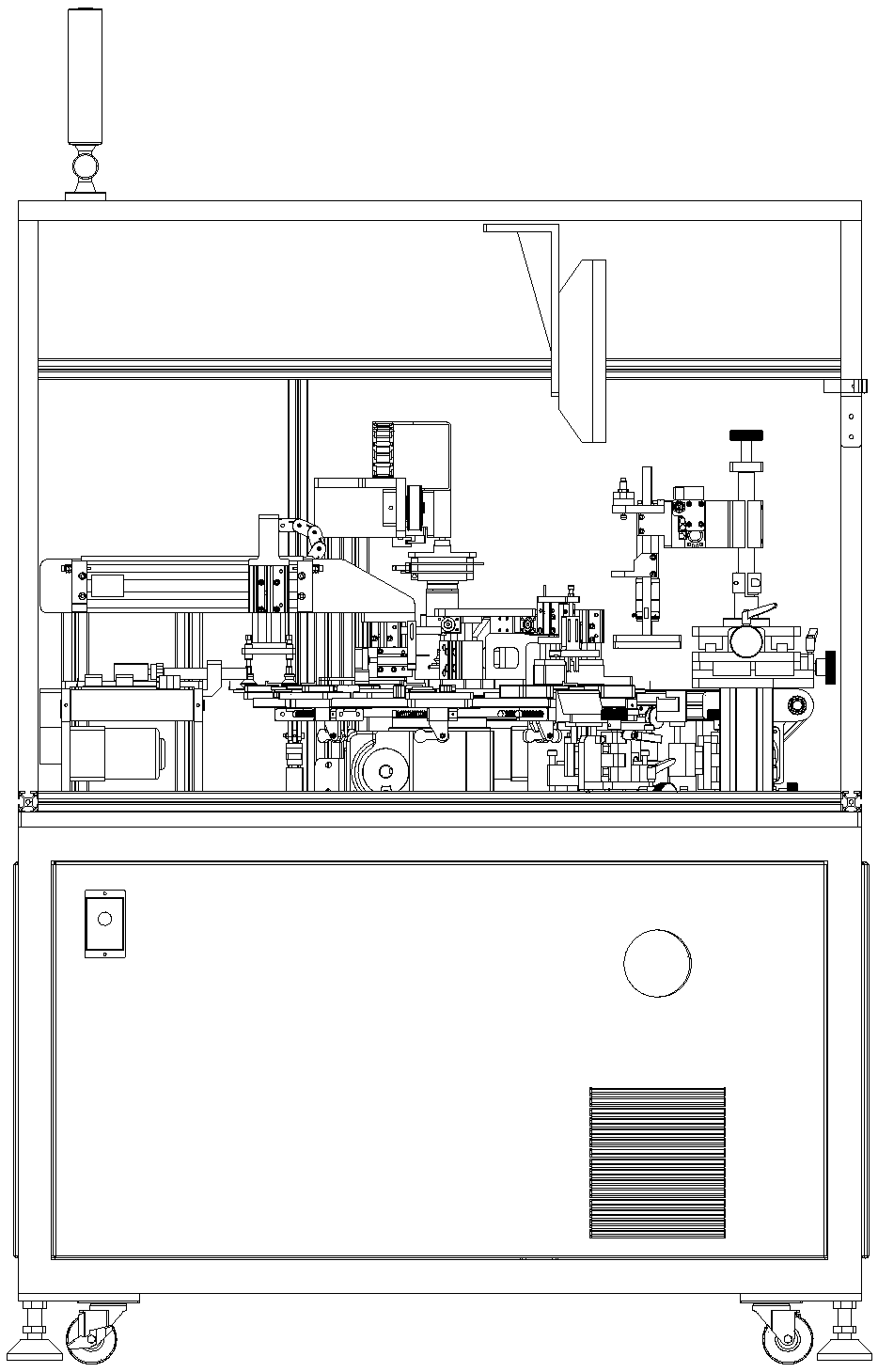 Automatic detection device for liquid impurities of medicine bottles