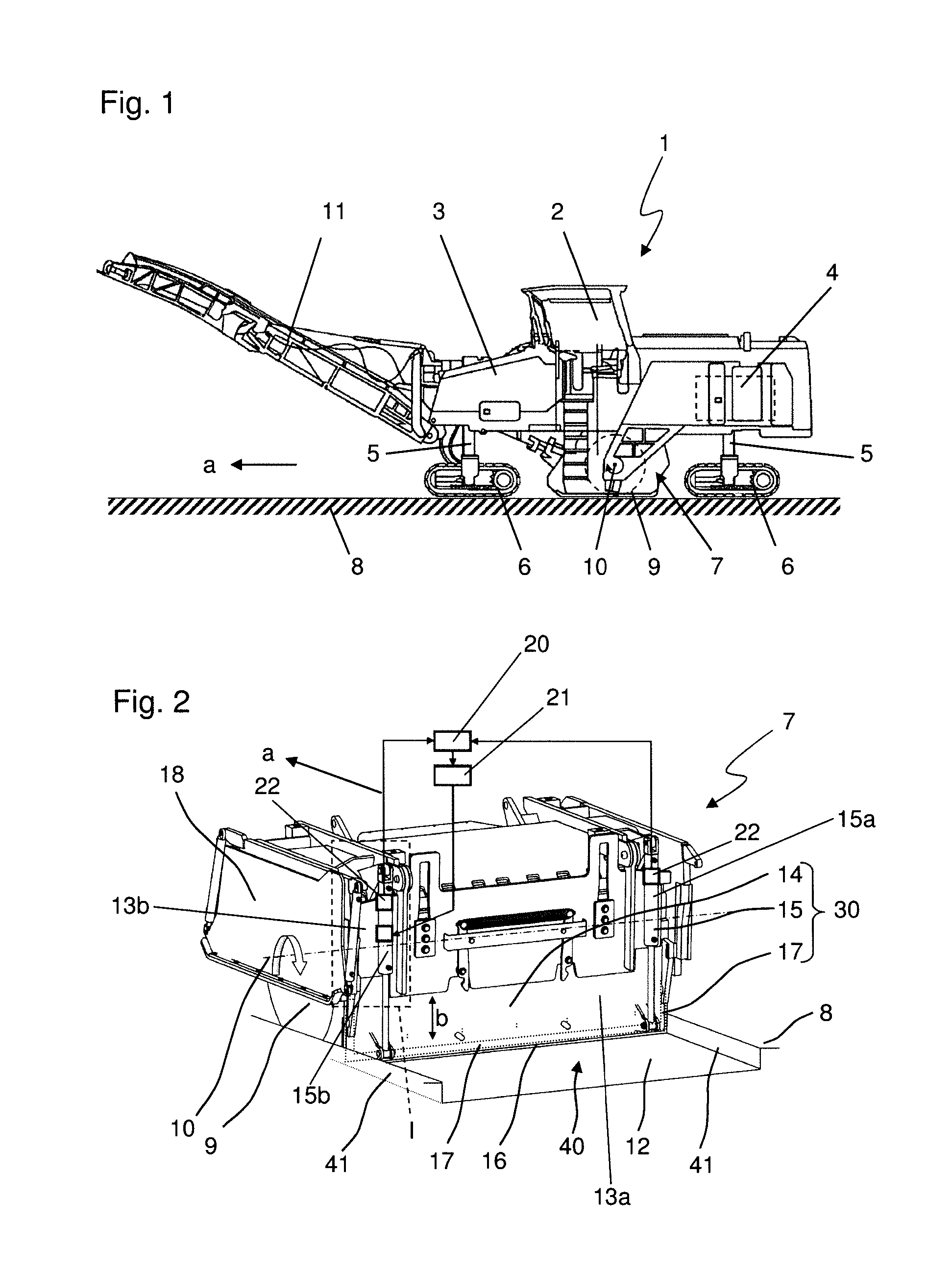 Ground Milling Machine And Method For Adjusting The Stripping Plate Of A Ground Milling Machine