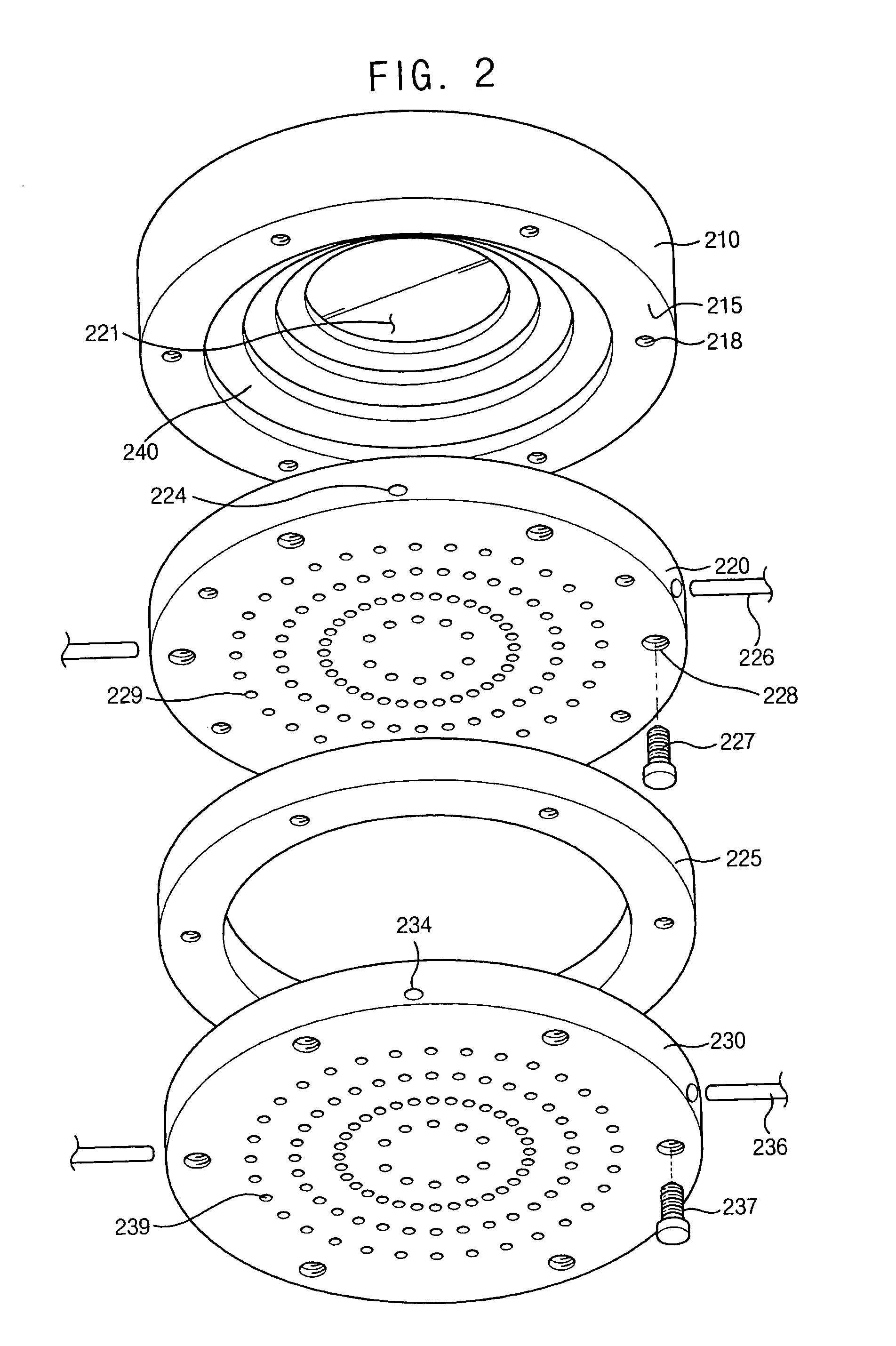 Showerheads for providing a gas to a substrate and apparatus and methods using the showerheads