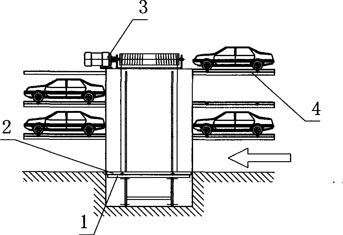 Method for constructing parking ground on sloping field
