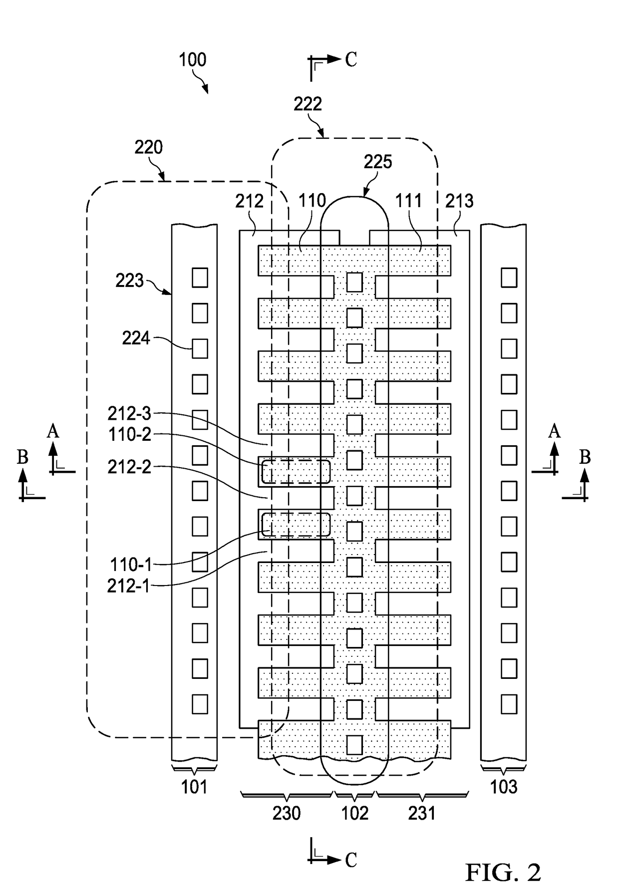 LDMOS Transistor with Segmented Gate Dielectric Layer