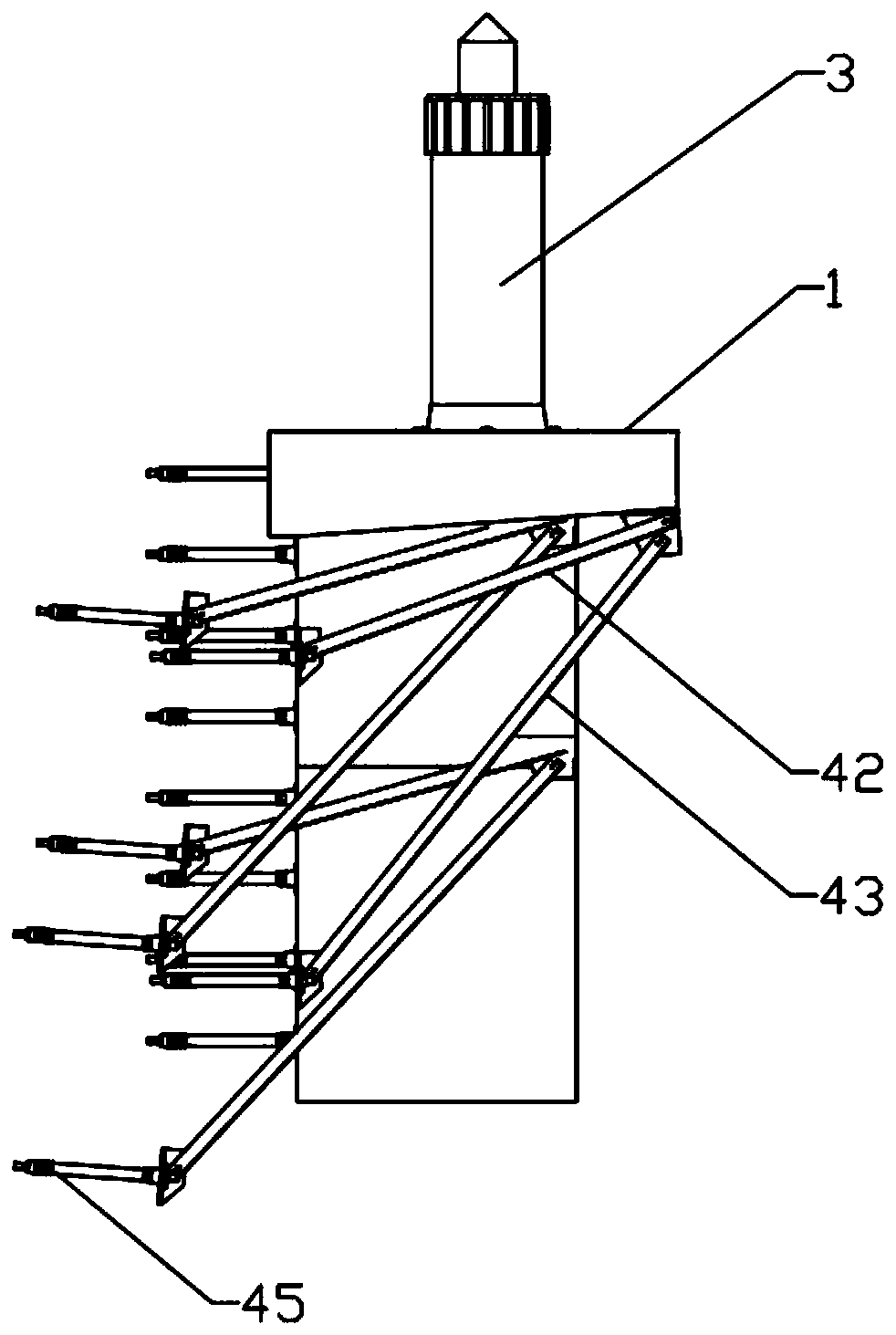 Novel cantilever bearing platform type tower-liked shore beacon and construction method thereof