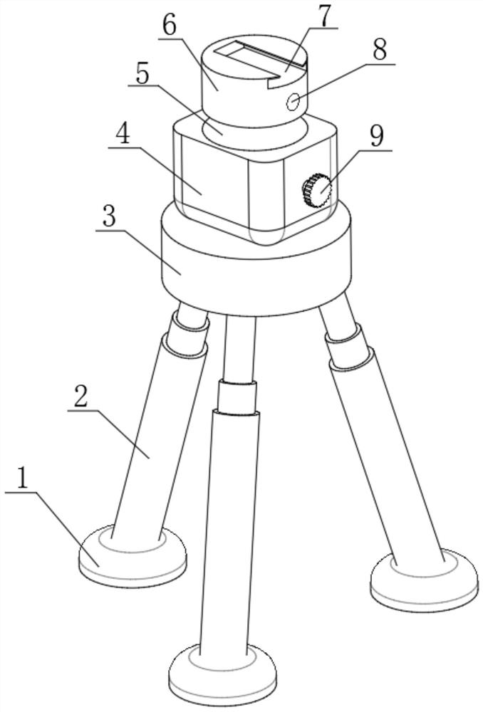 Surveying instrument fixing device for engineering surveying and mapping