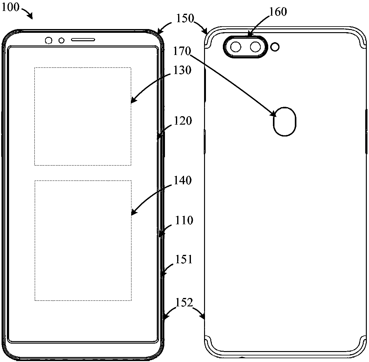 Display screen component, display screen component assembling method and electronic equipment