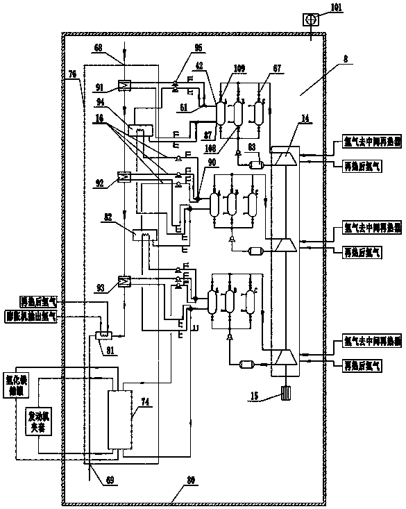 Oxygen direct-injection pure-hydrogen combustion engine and power system thereof