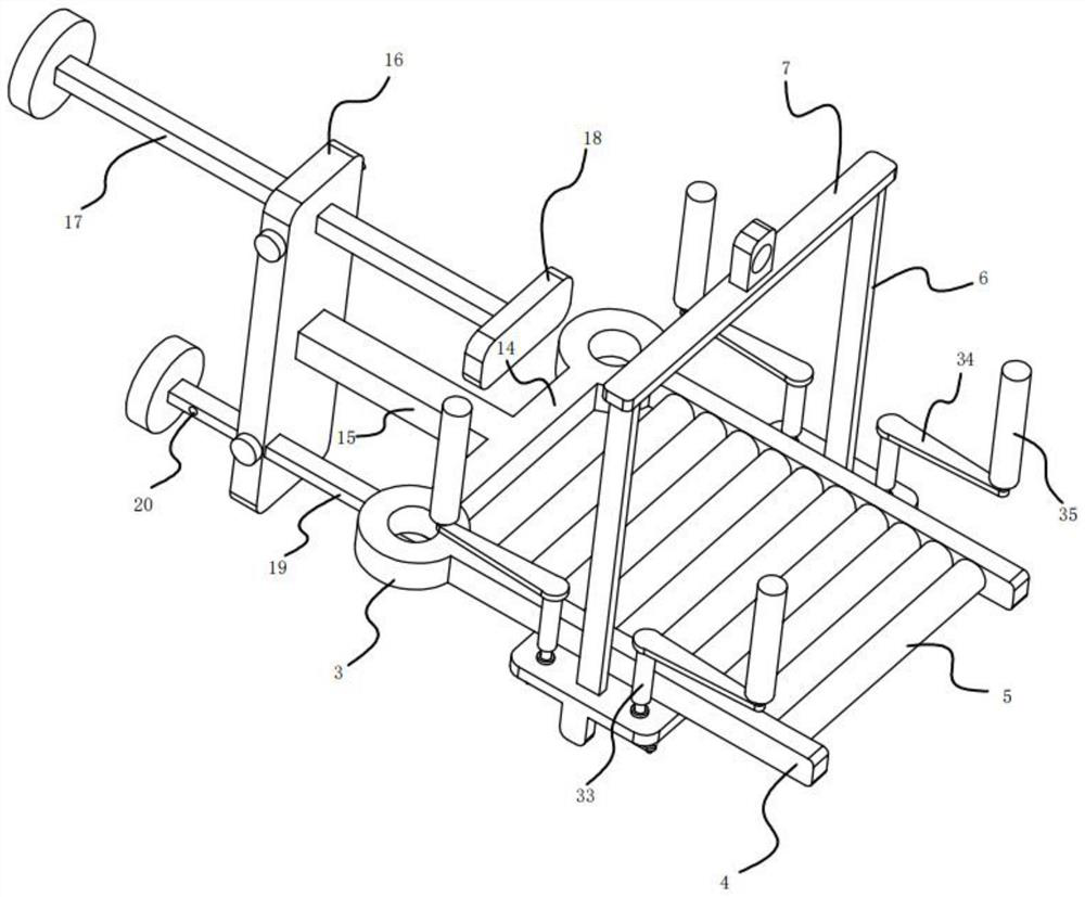 A supporting loading device for loading and unloading building materials