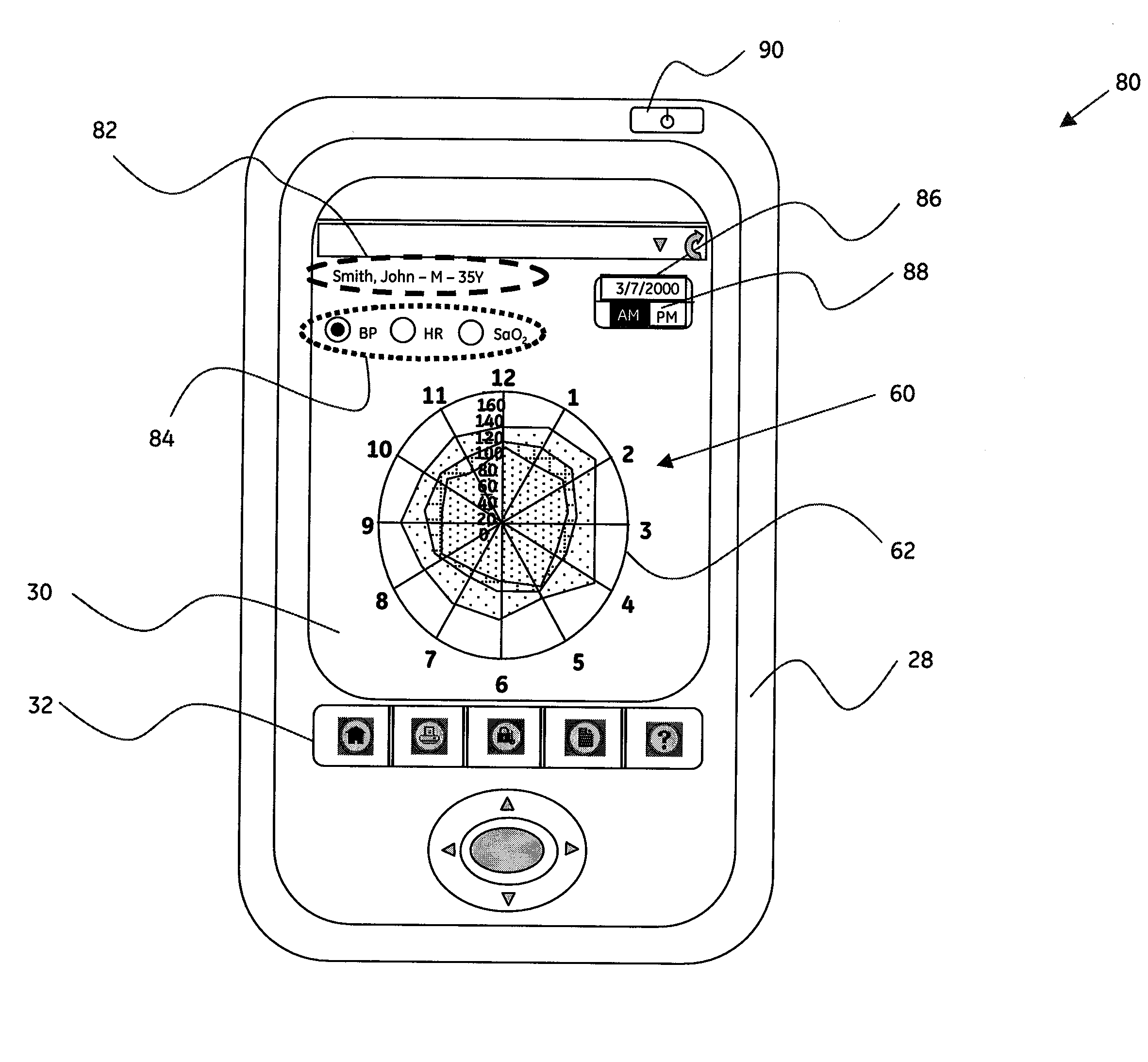 Method and system for enhanced display of temporal data on portable devices