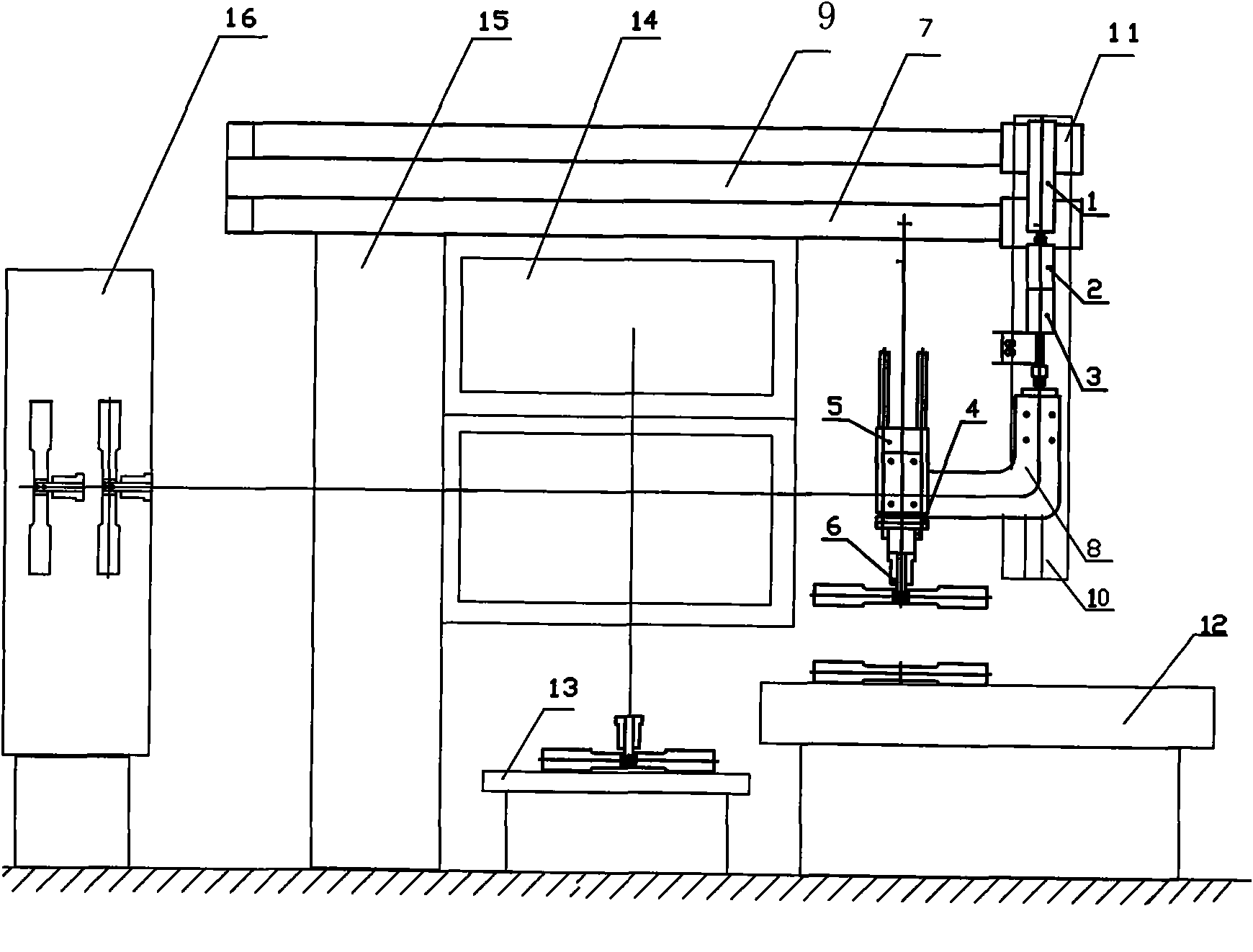 Side portal frame type automatic assembling and disassembling manipulator