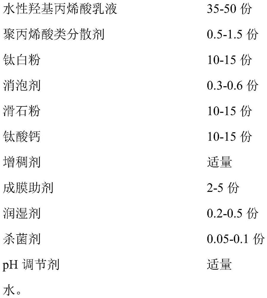 Two-component polyurethane white primer and preparation method thereof