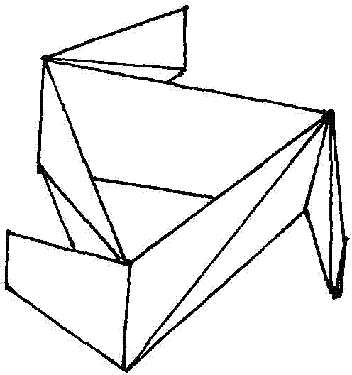 Method for folding triangular paper box