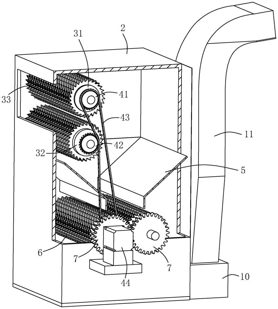 A garden waste recycling and crushing system and processing method