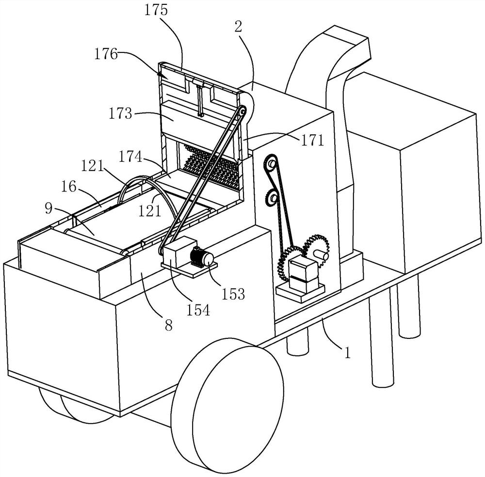 A garden waste recycling and crushing system and processing method