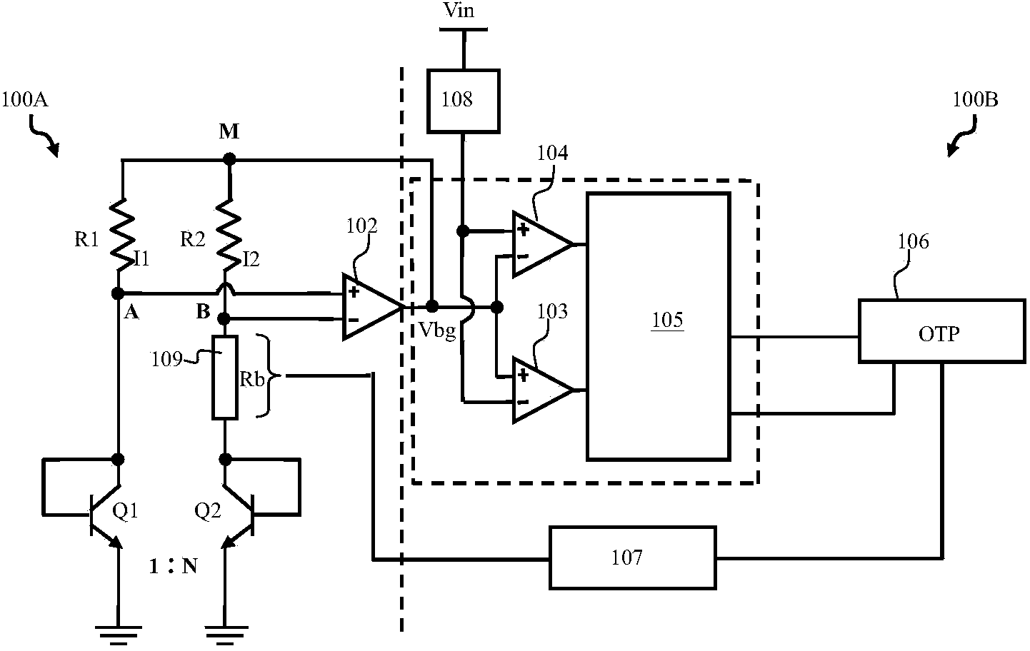 Band-gap reference source adjusting circuit