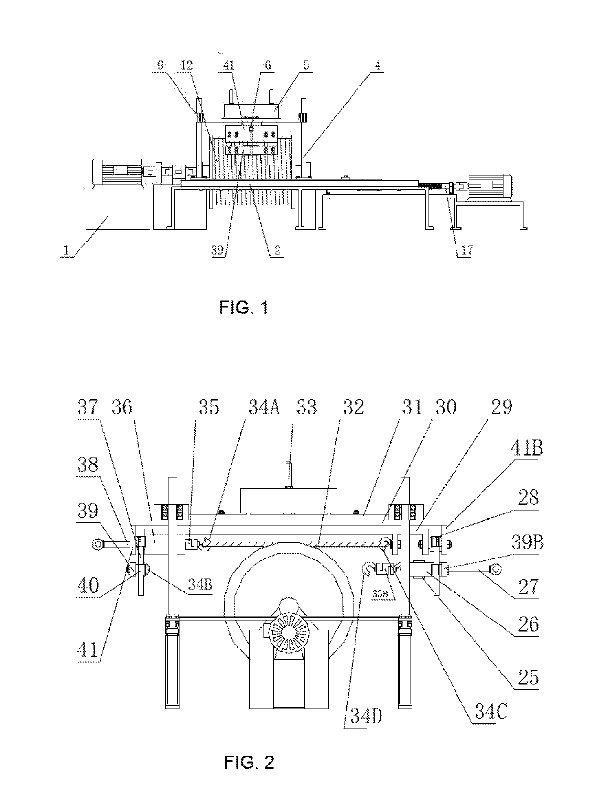 Detection device and method for improving layer-to-layer transition of steel wire ropes