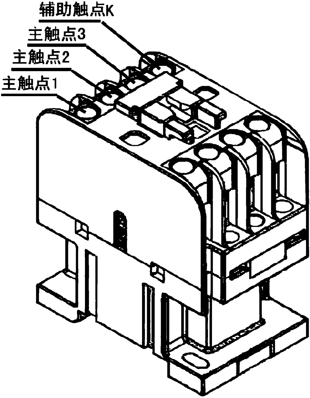 Energy-saving AC contactor with normally open auxiliary contact