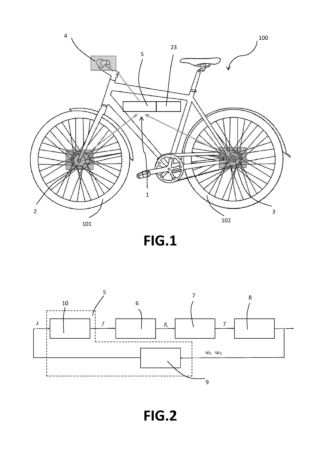 Brake assist system for a cyclist on a bicycle by a haptic feedback