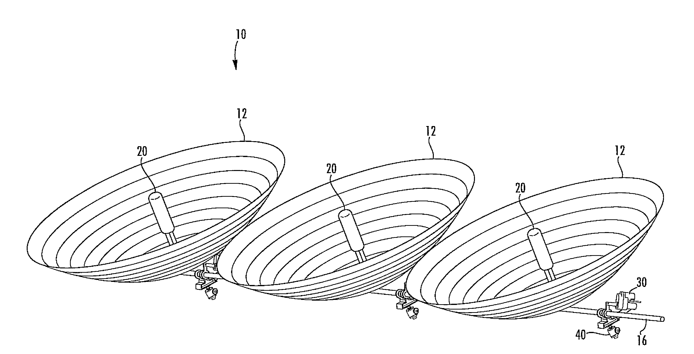 Concentrating solar energy collector system with photovoltaic cells