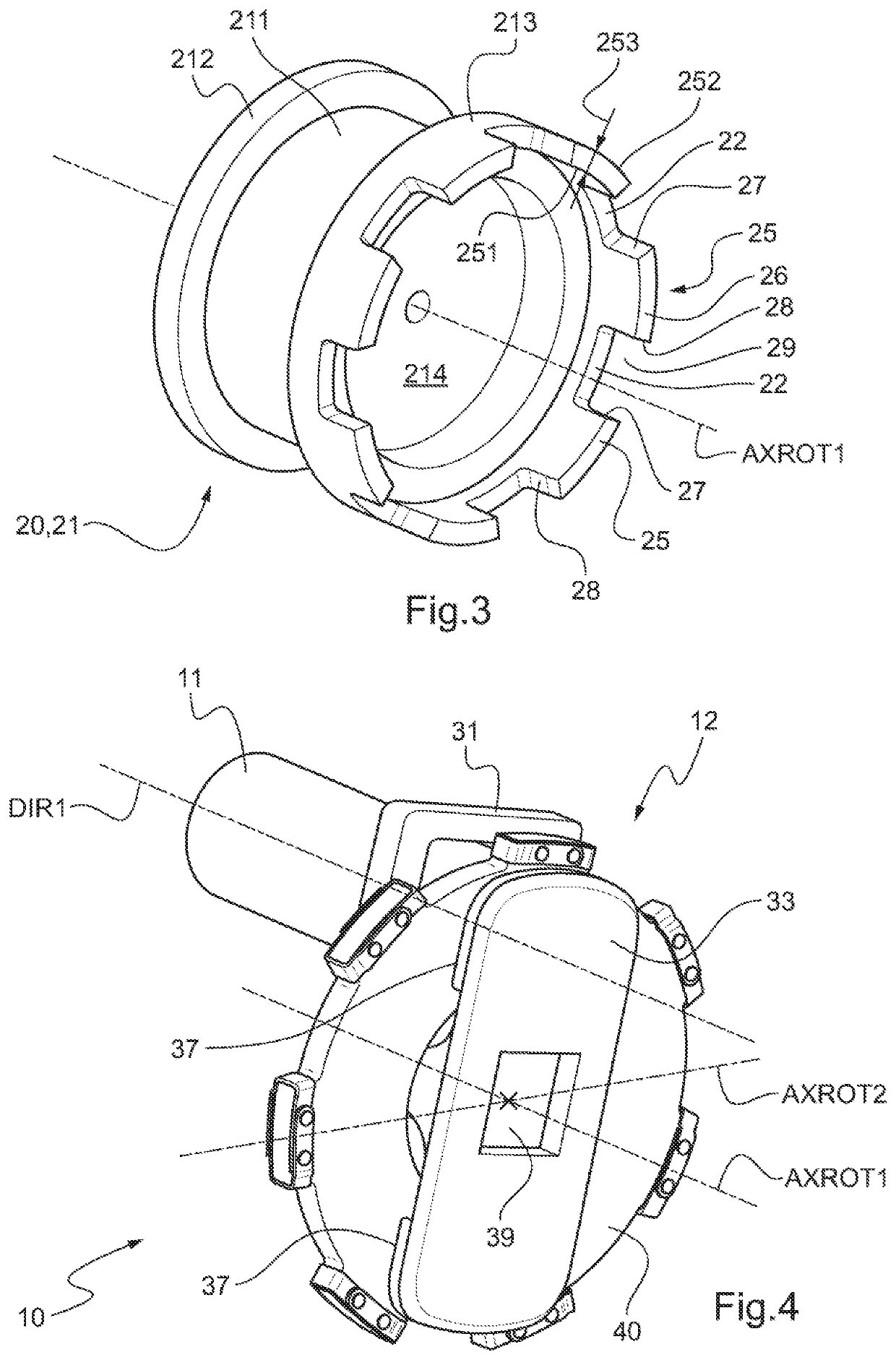 Caliper braking system for aircraft landing gear having a plurality of brake disk clamping zones