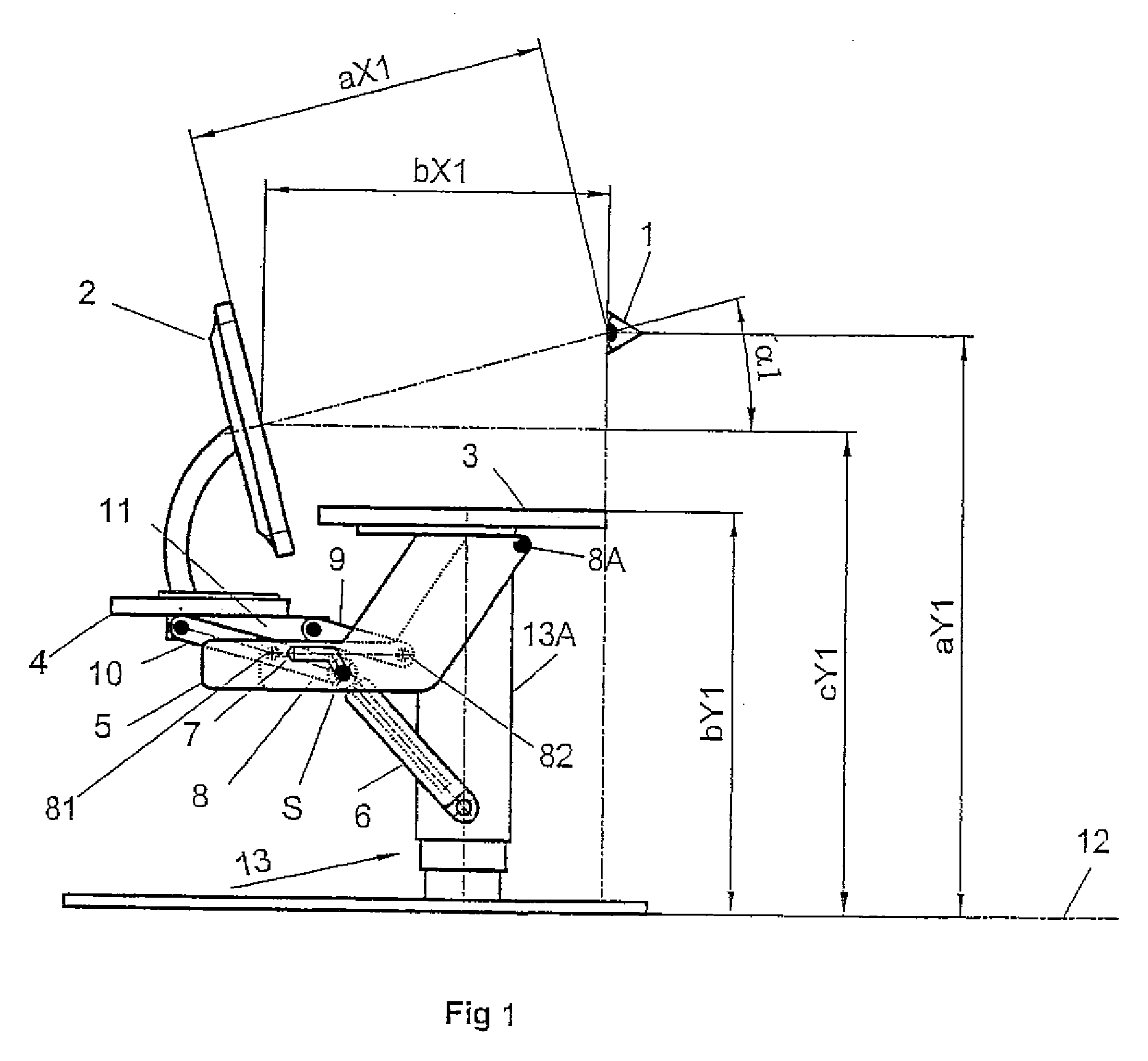 Supporting arrangement for a presentation device