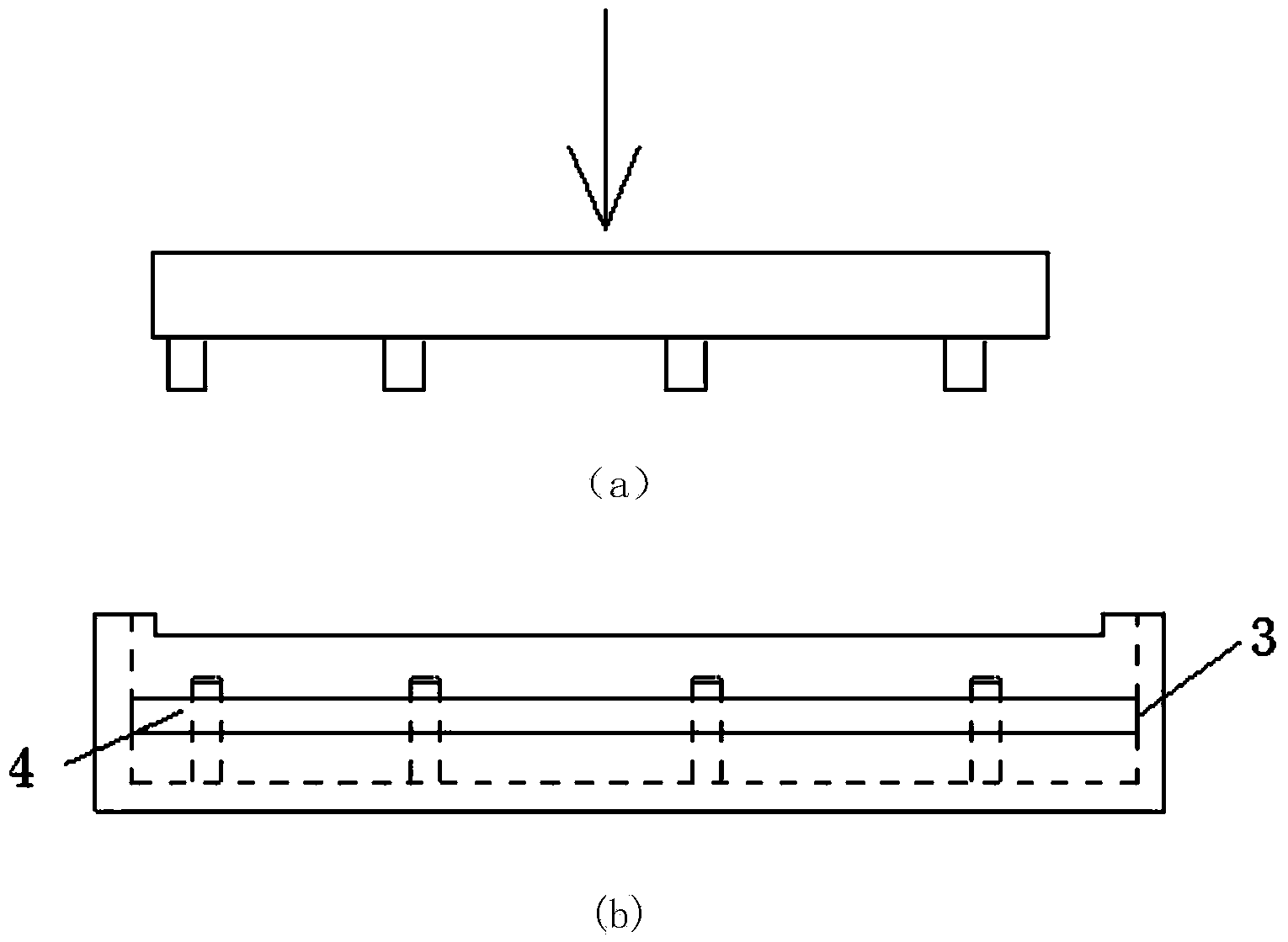 Packaging method of hollow packaging LED (light emitting diode) display module