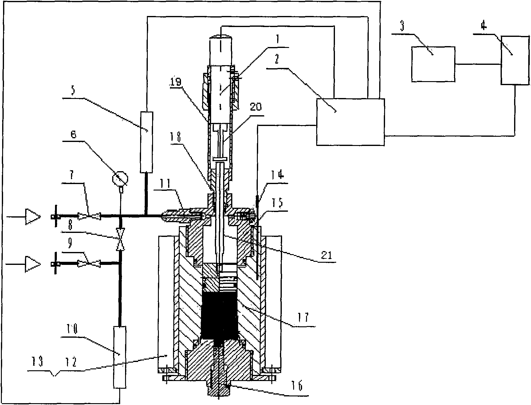 Temperature increasing and pressurizing foam cement slurry density testing device