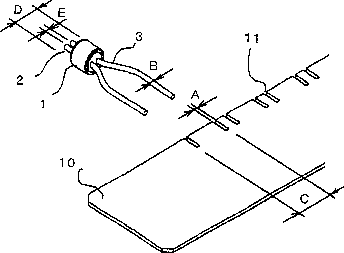 Lead frame and a method for producing piezoelectric vibrator, a resin mold construction of a piezoelectric vibrator