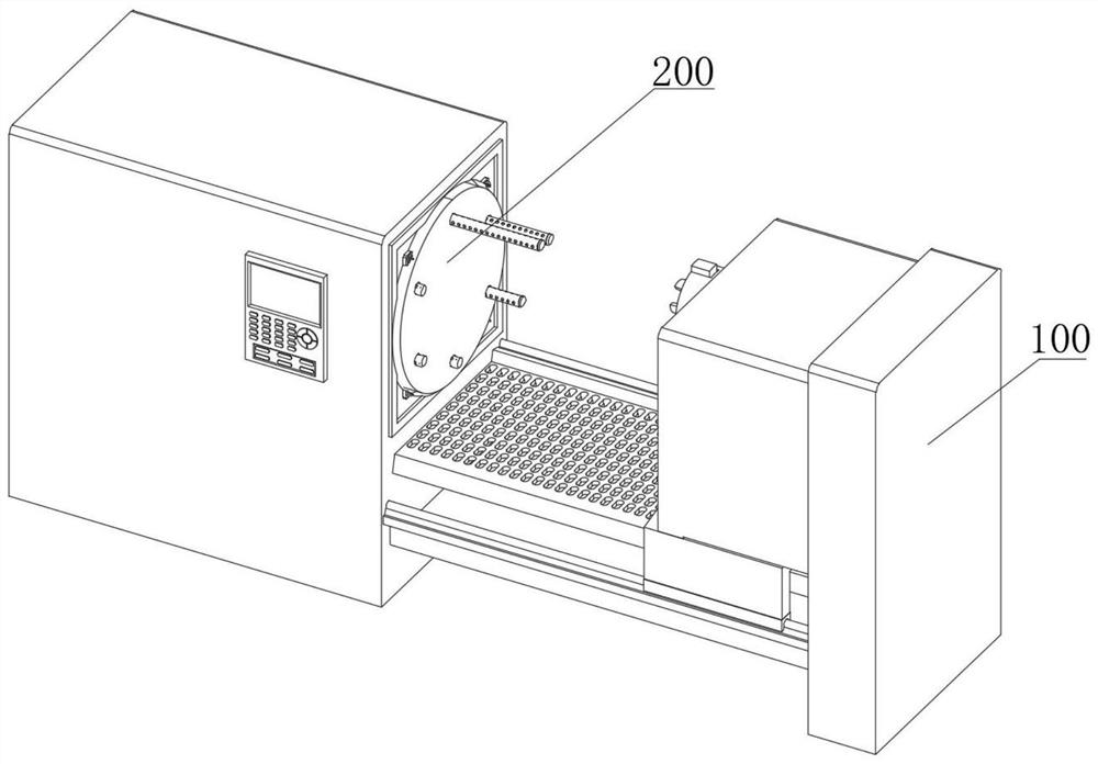 Metal pipe machining laser machine with discharging receiving structure