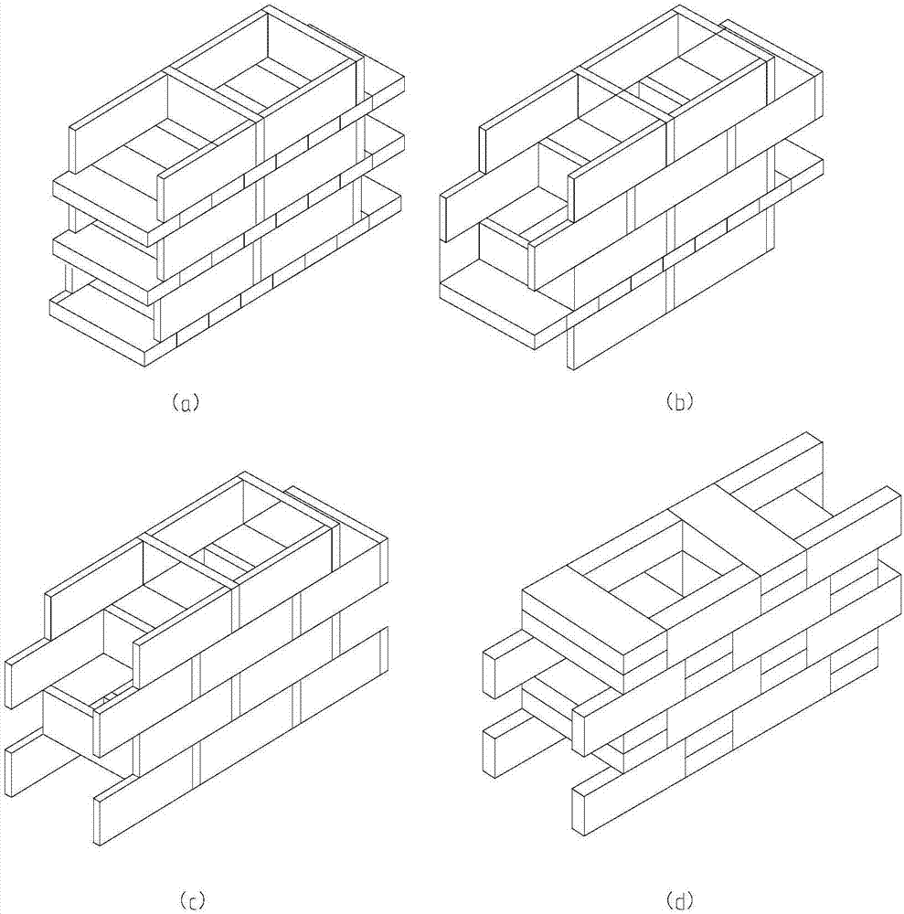 Foamed concrete light material and construction method for filling traditional rowlock wall