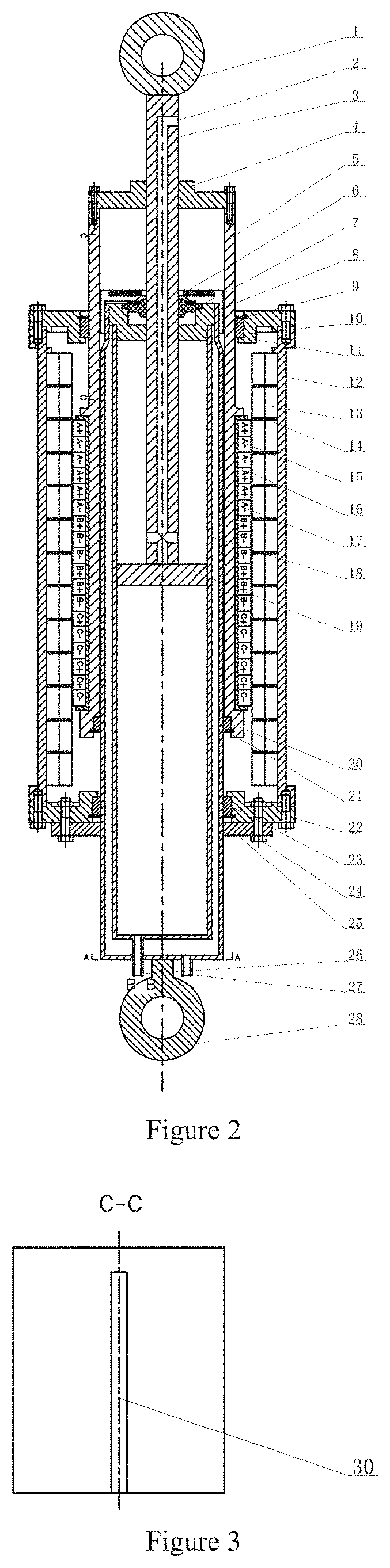 Hybrid-electromagnetic suspension capable of self-powering and control method thereof