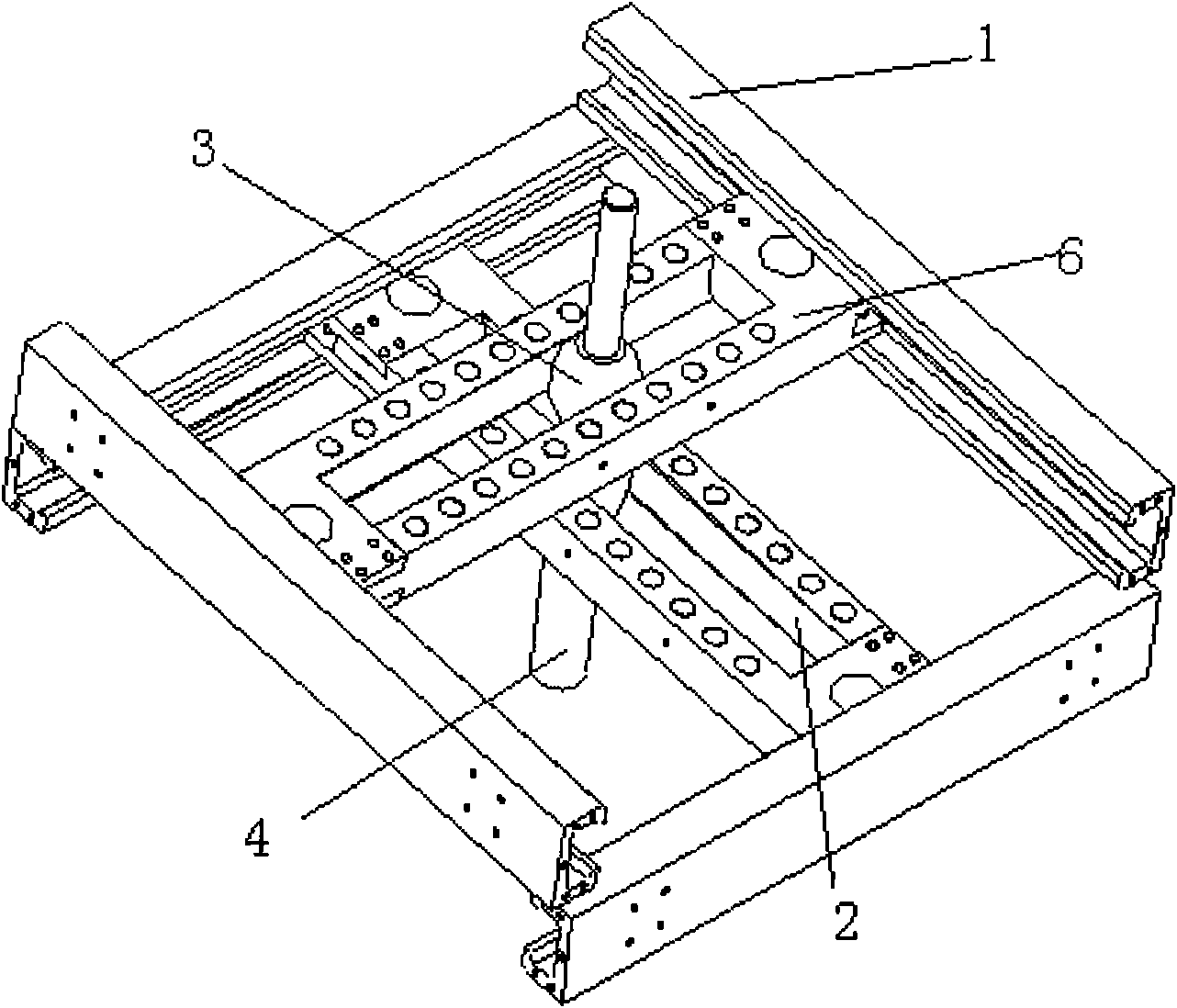 Test loading device of airplane joystick type control system