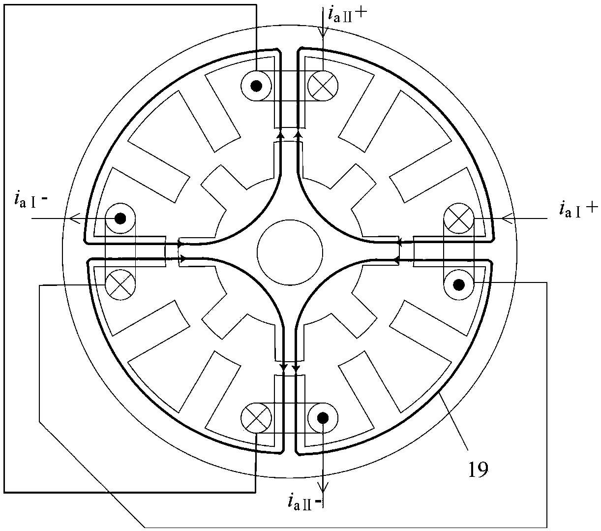 Five degrees-of-freedom conical magnetic levitation switch reluctance motor and control method