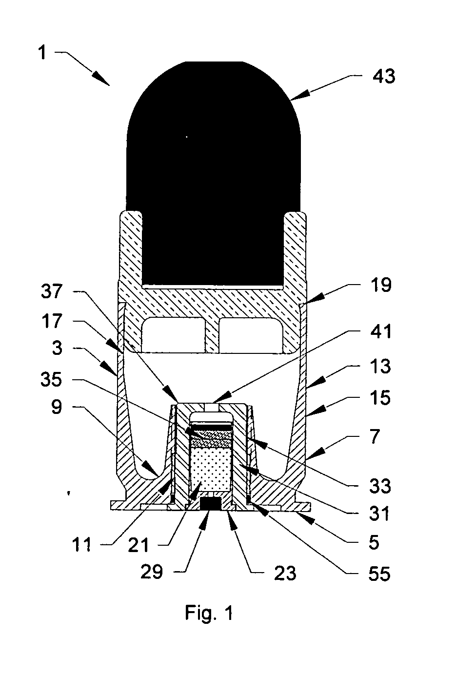 Reloadable non-lethal training cartridge