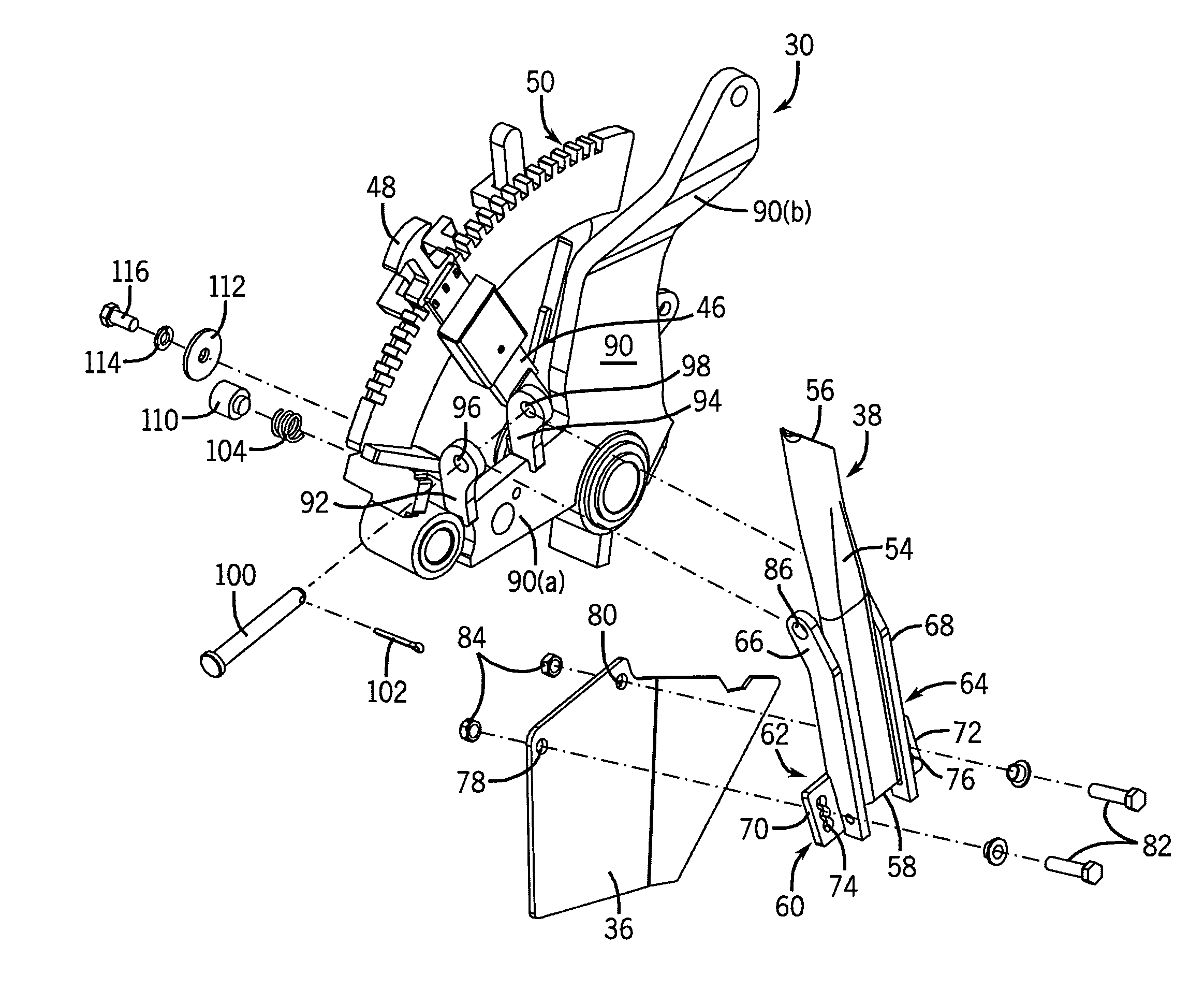 Apparatus for mounting a scraper assembly to an accessory mount of a disc opener that allows deflection of the scraper assembly