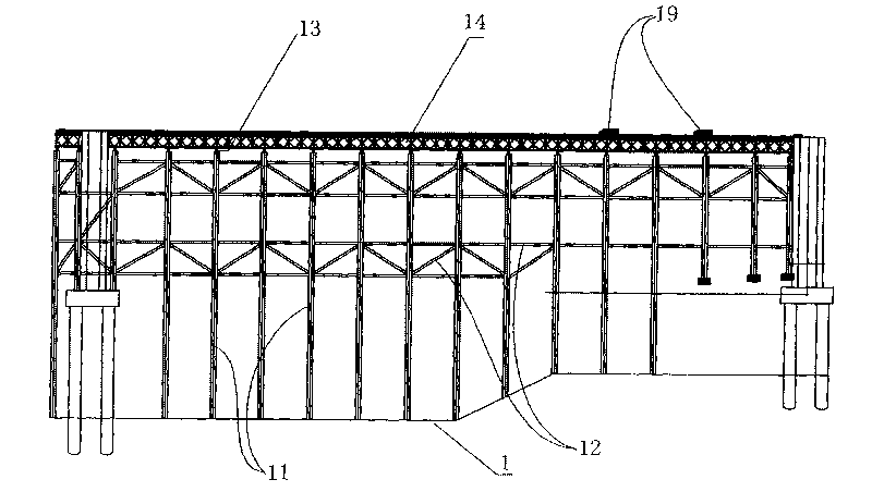 Accurate positioning method of sliding of full-support frame steel box girder
