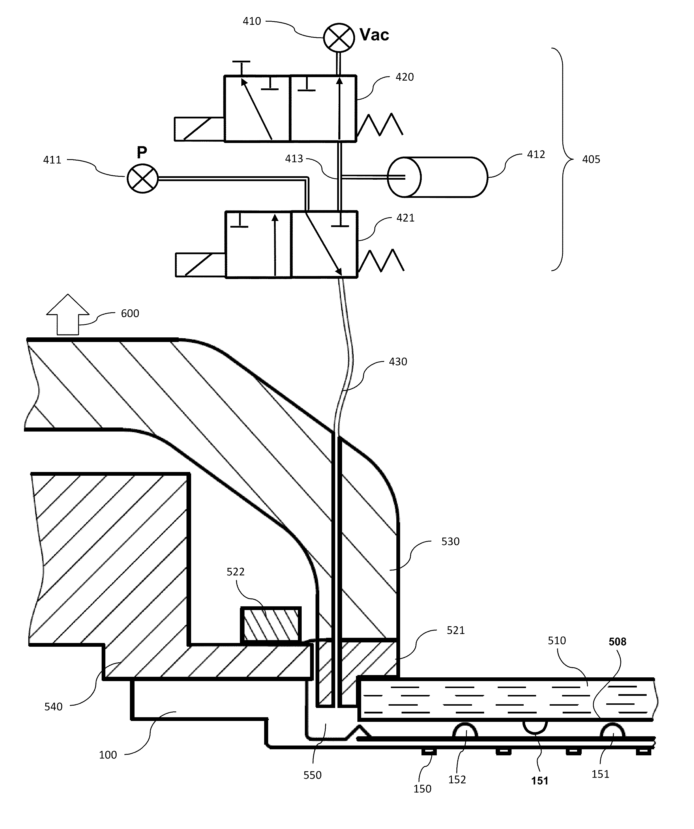 Vacuum coupled tool apparatus for dry transfer printing semiconductor elements