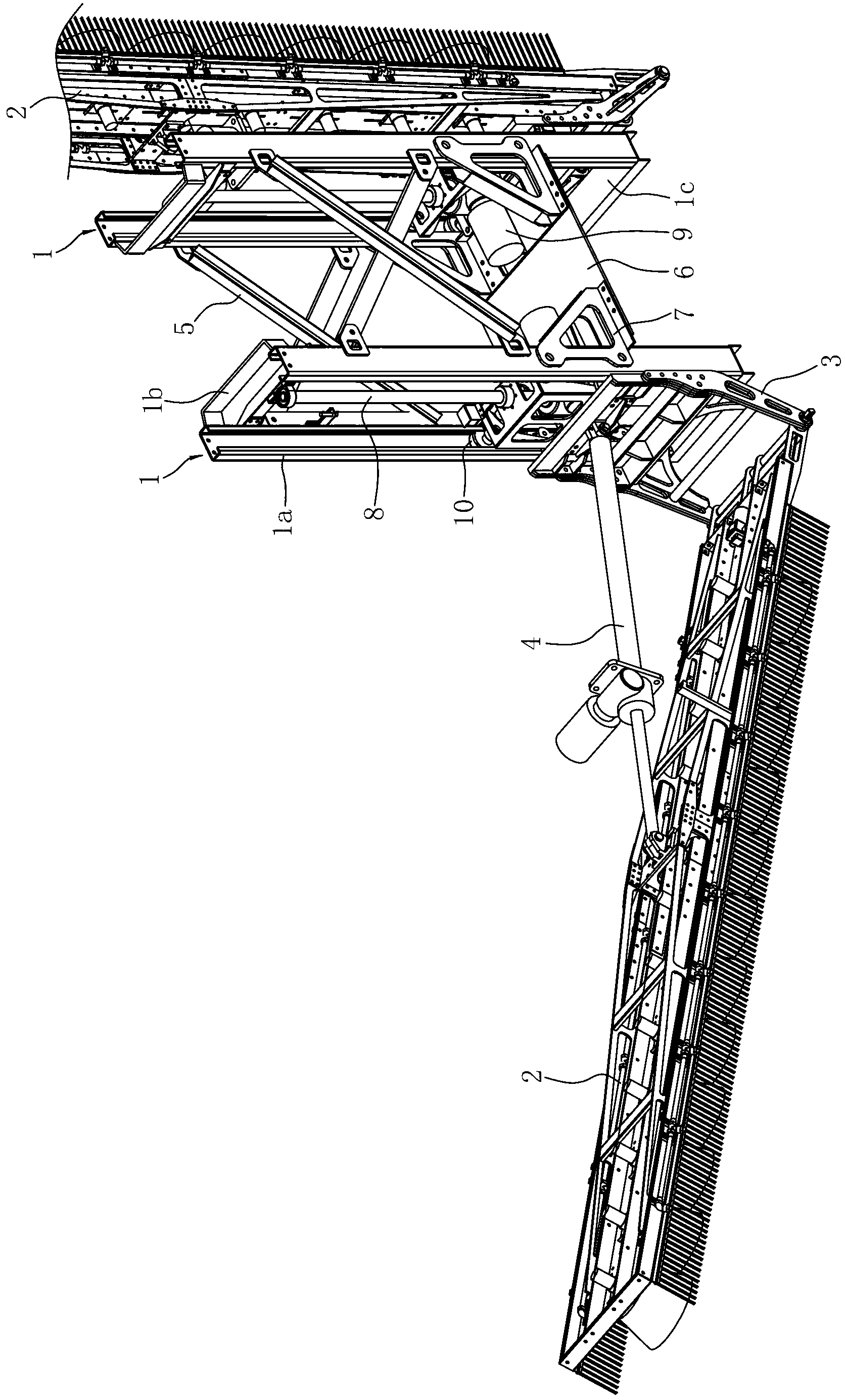 Brushing disc positioning mechanism of vehicle-mounted cleaning system