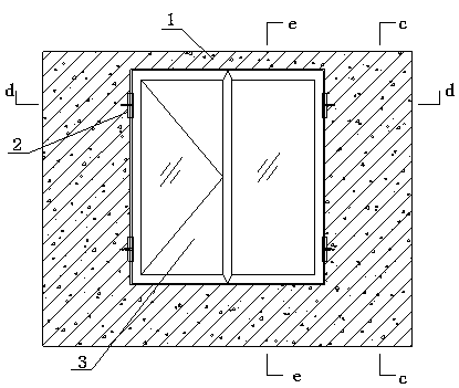Door and window connector, assembly type passive house external wall, and door and window installation method thereof